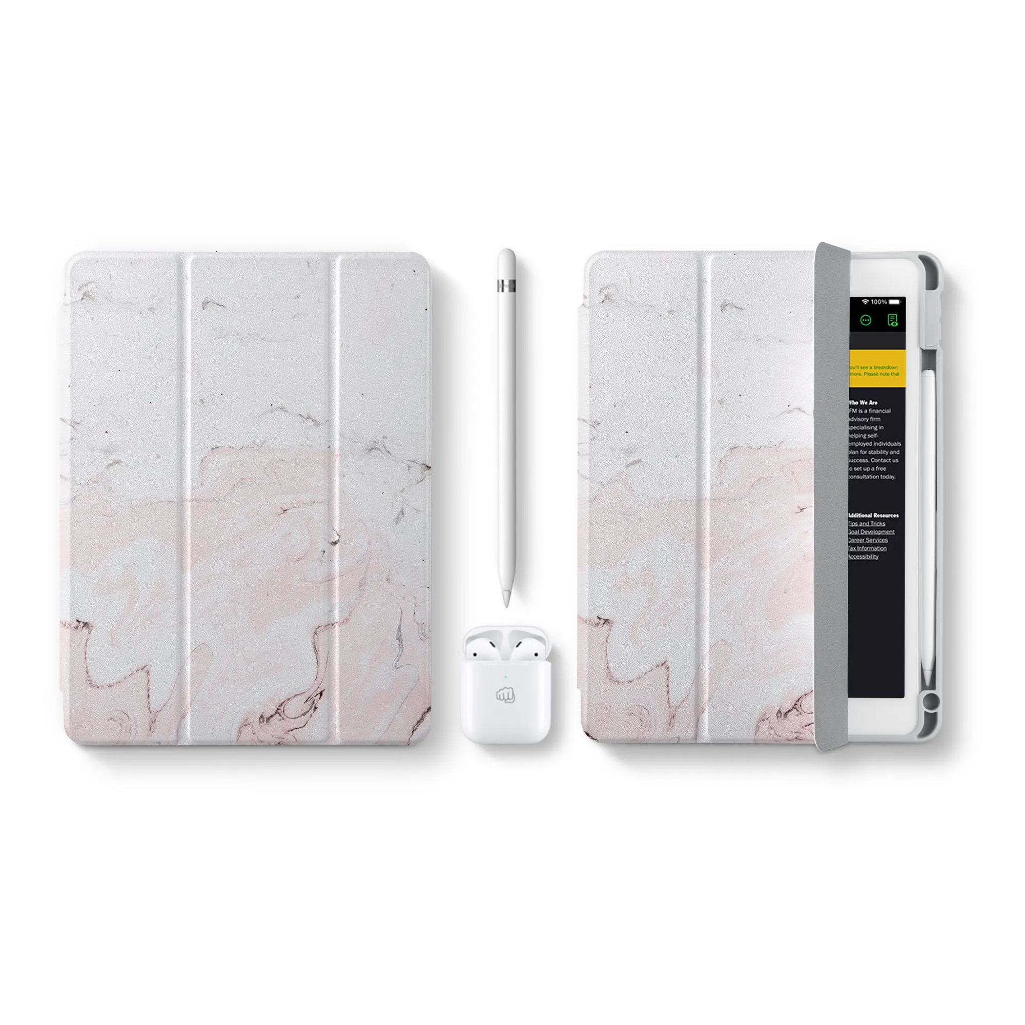 iPad 360 Elite Case - Pink Marble