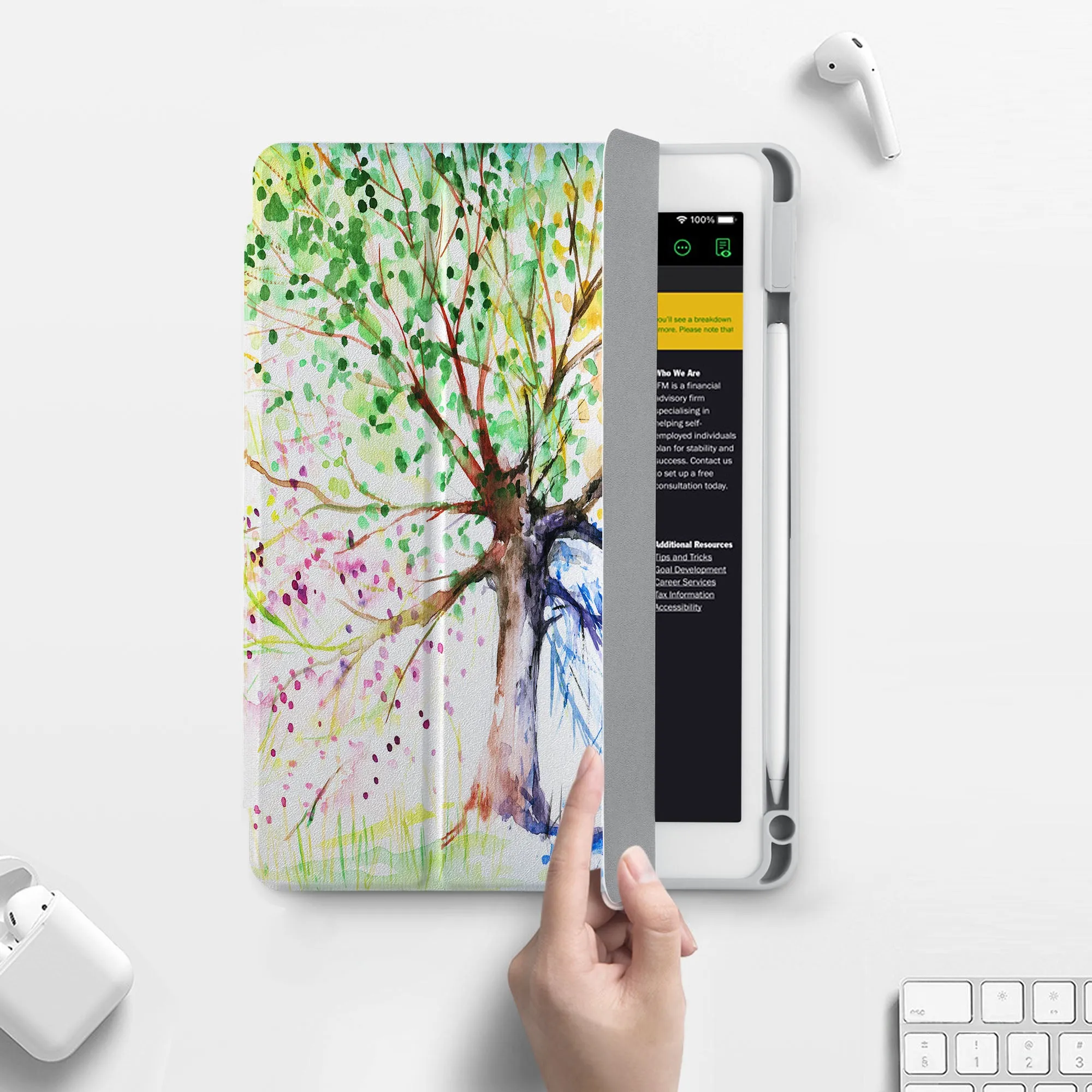 iPad 360 Elite Case - Watercolor Flower