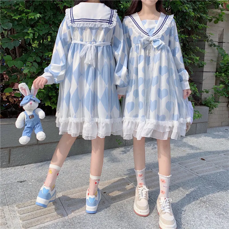 Japanese Lolita Navy Dress AD12711