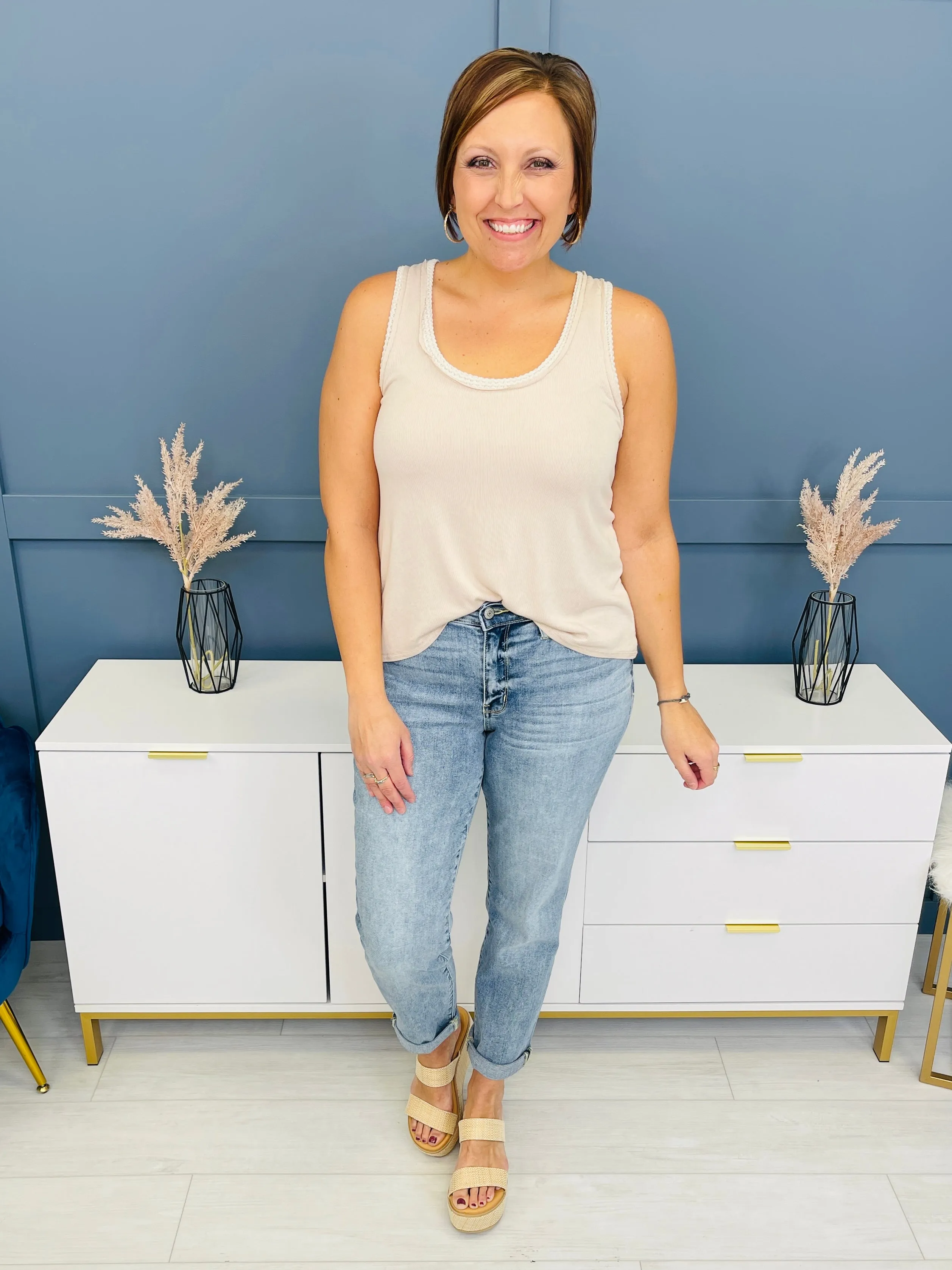 Judy Blue The Bleach Boys Midrise Boyfriend Jeans in Reg/Curvy