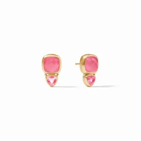 Julie Vos Aquitaine Duo Stud, Peony Pink