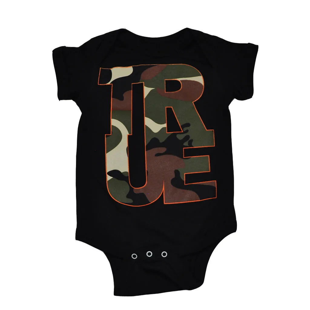 Kids True Logo Camo One Piece Black