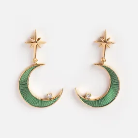 La Lune Teal Green Earrings