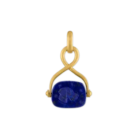 Lapis Intaglio Unda Spinning Pendant