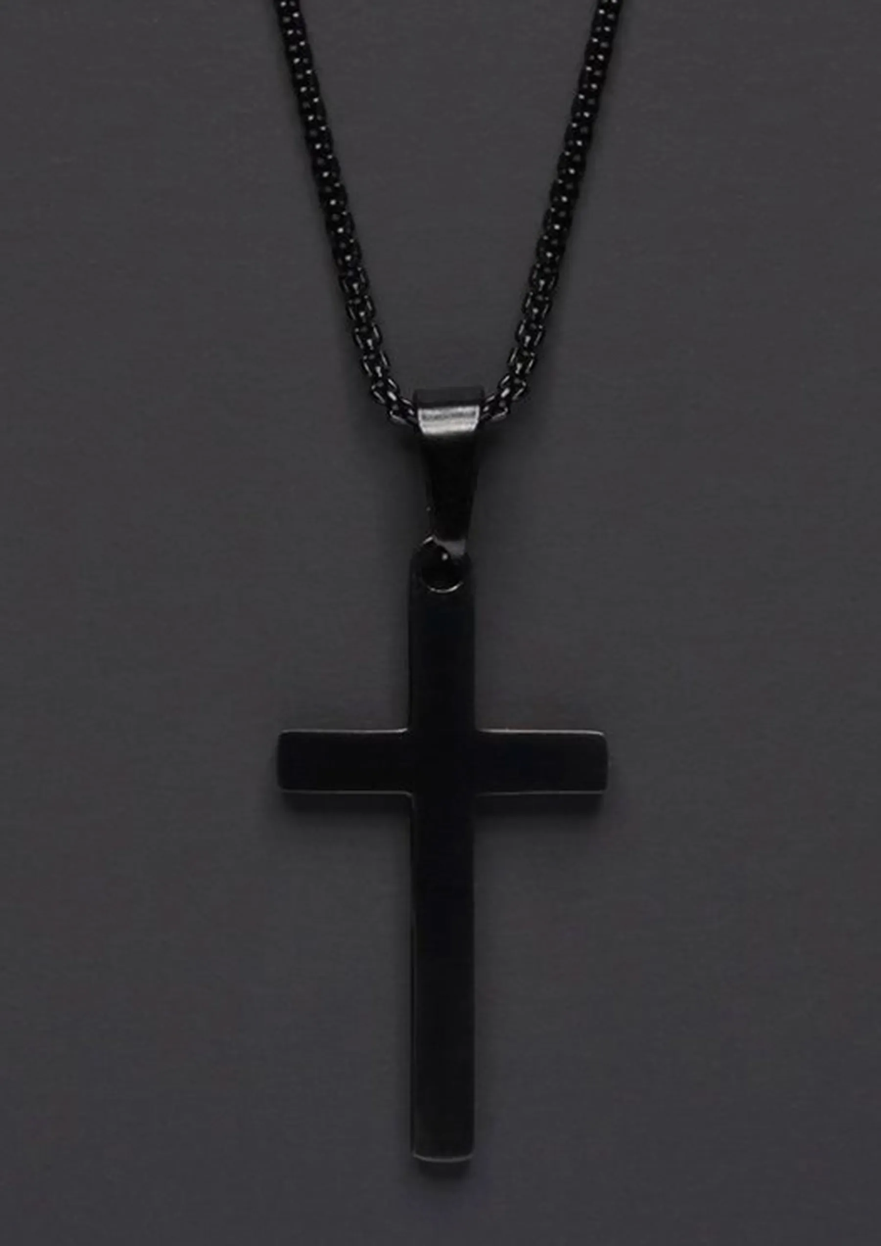 Large Black Cross Necklace (22)