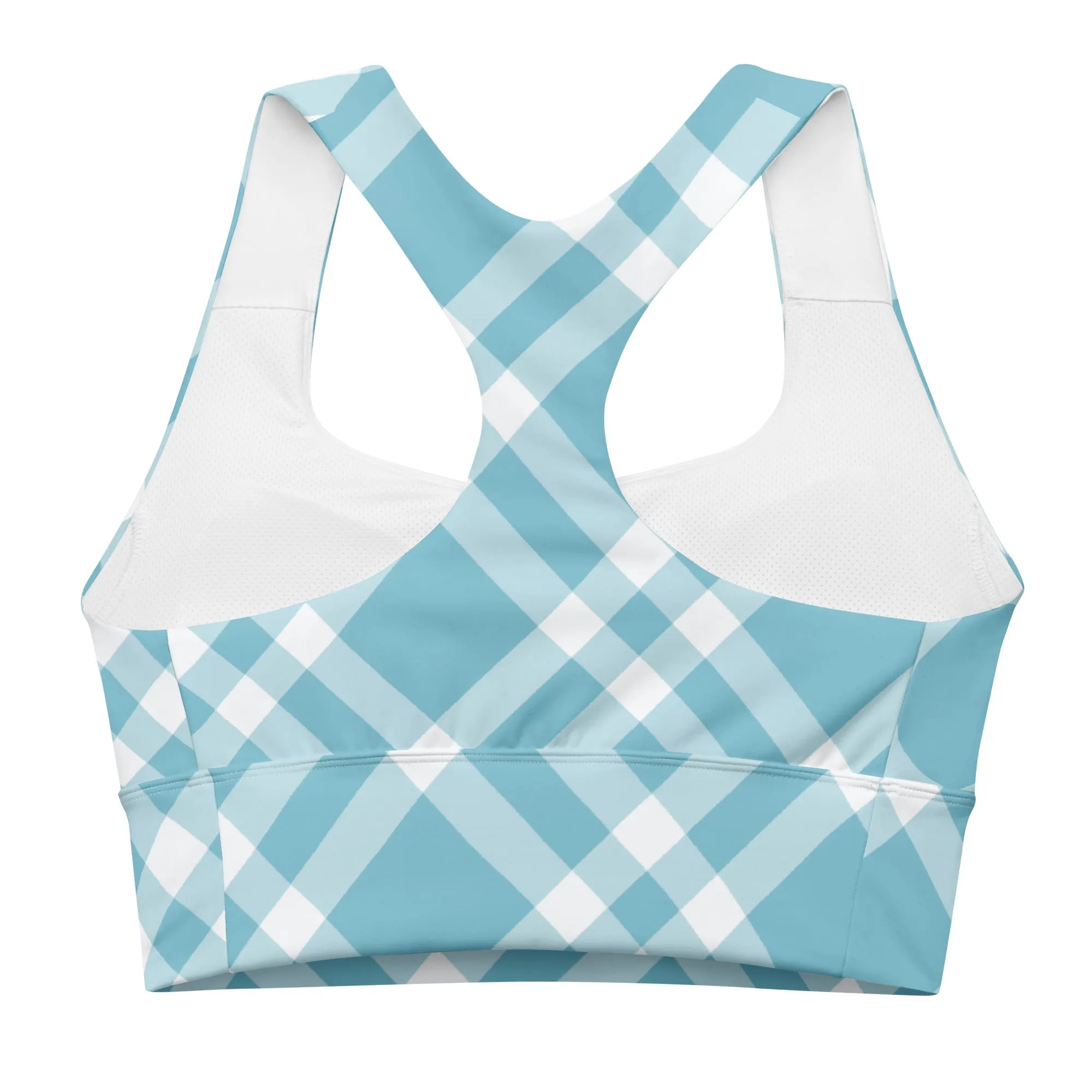 Longline sports bra Teal Blue