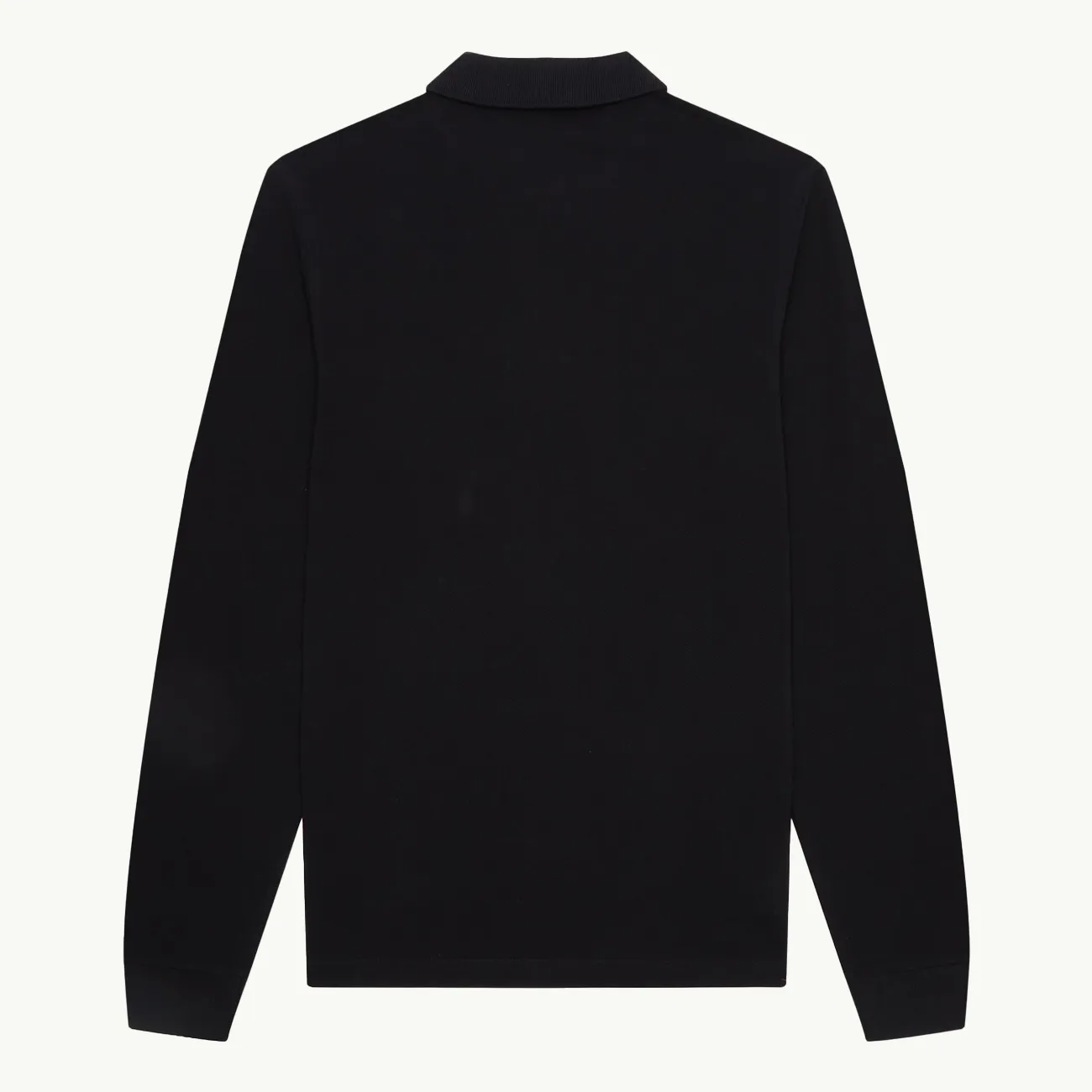 LS Plain Fred Perry Shirt - Black/Chrome