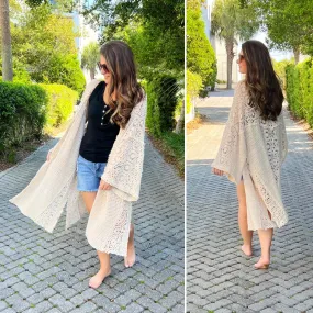 Market Live Preorder: Multi Textured Natural Kimono by POL (Ships in 2-3 Weeks)