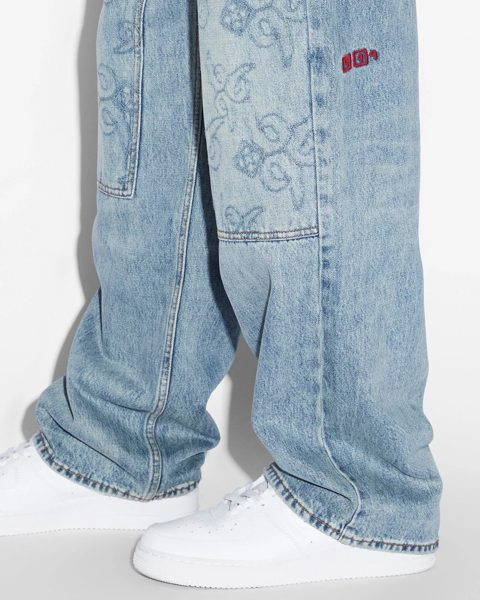 MAXX OPERATOR JEANS K9 - STONED BLUE DENIM