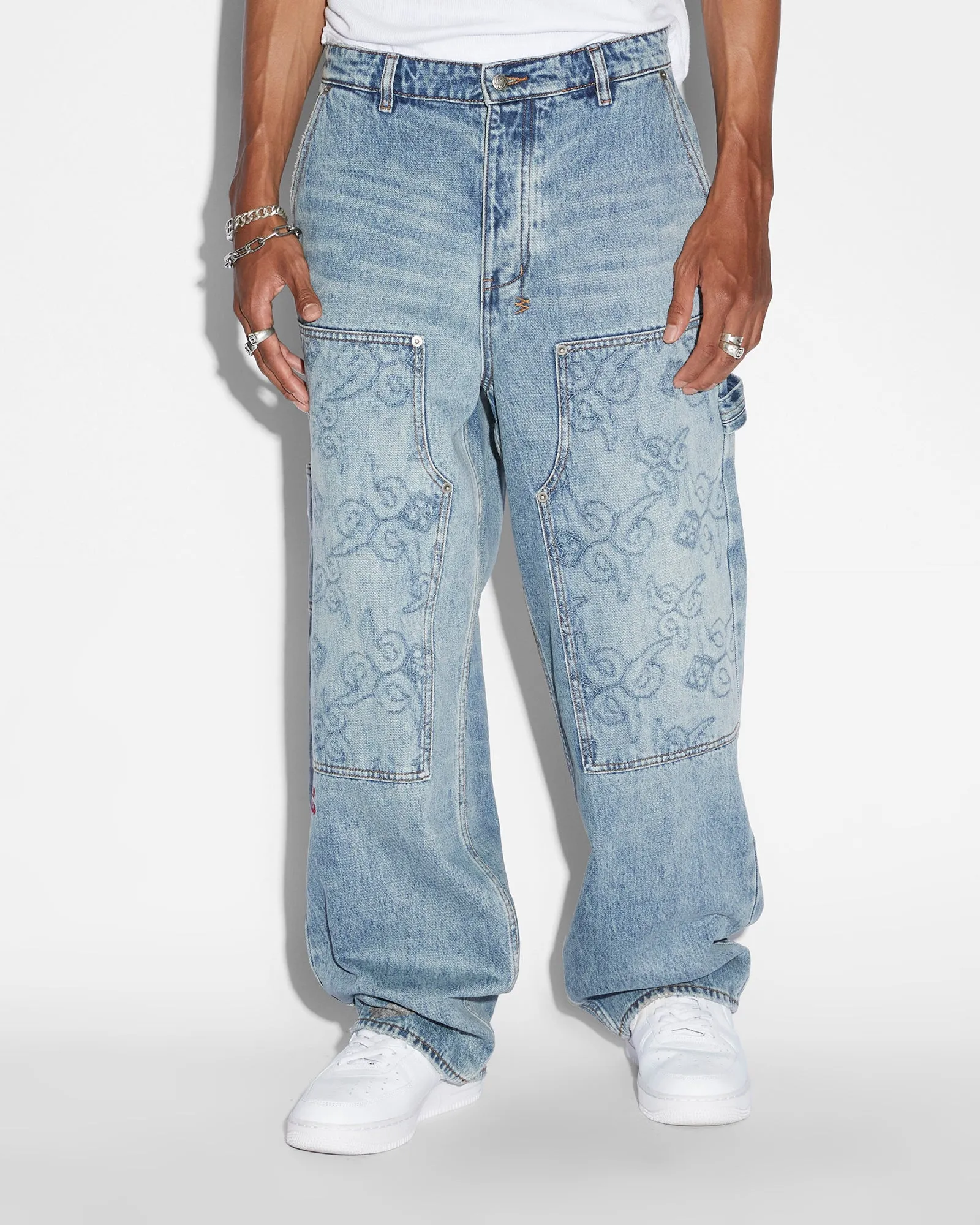 MAXX OPERATOR JEANS K9 - STONED BLUE DENIM