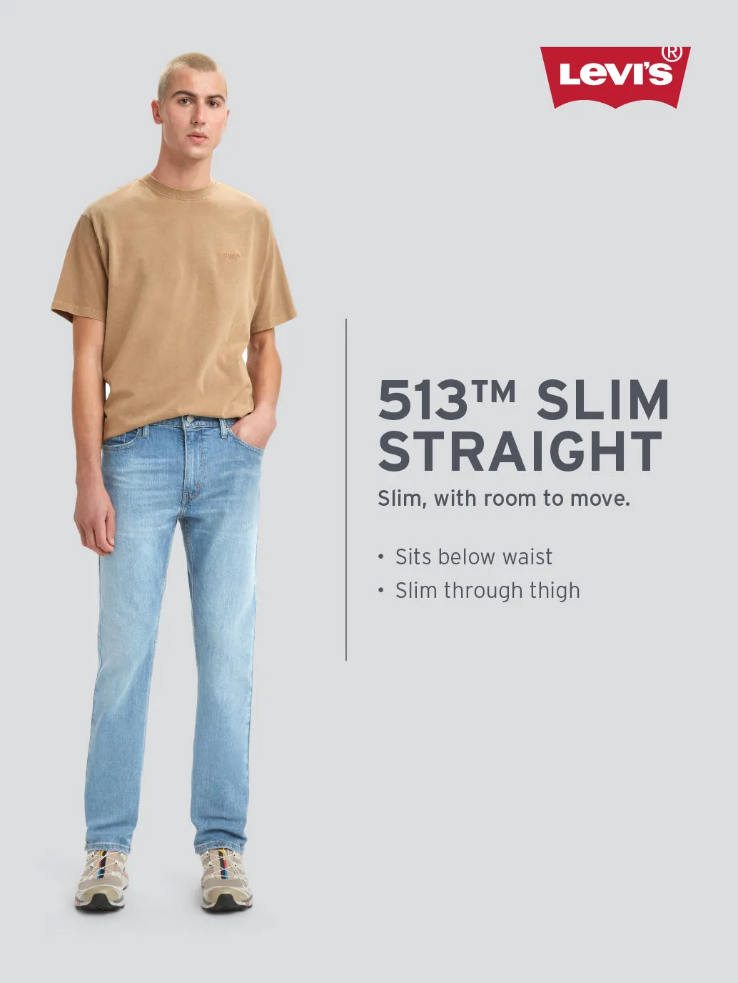 Men's 513 Blue Straight Fit Jeans