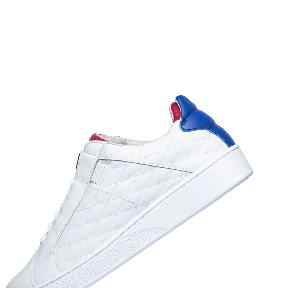 Men's Icon SBI White Blue Leather Sneakers 02502-015