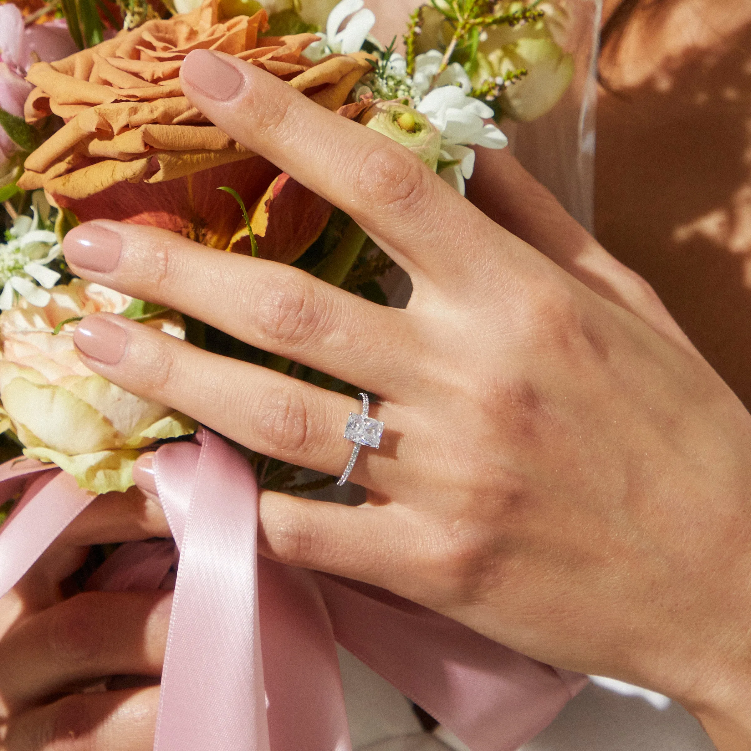 MODERN LOVE EMERALD CUT CZ RING