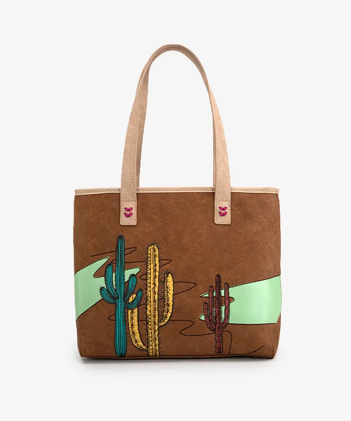 Montana West Cactus Embroidered Tote Bag