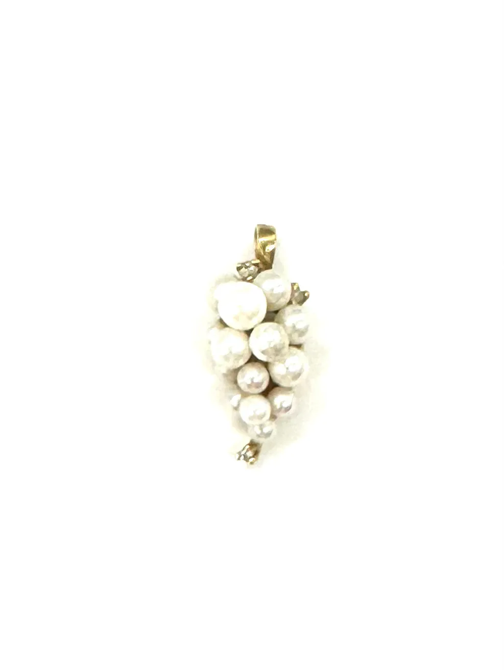 Multi Pearl With Diamond Accent Pendant