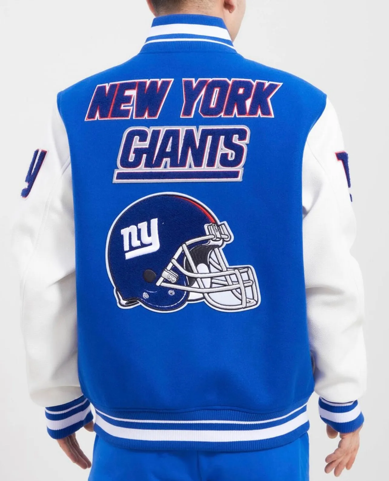 New York Giants Mash Up Varsity Jacket (Blue)