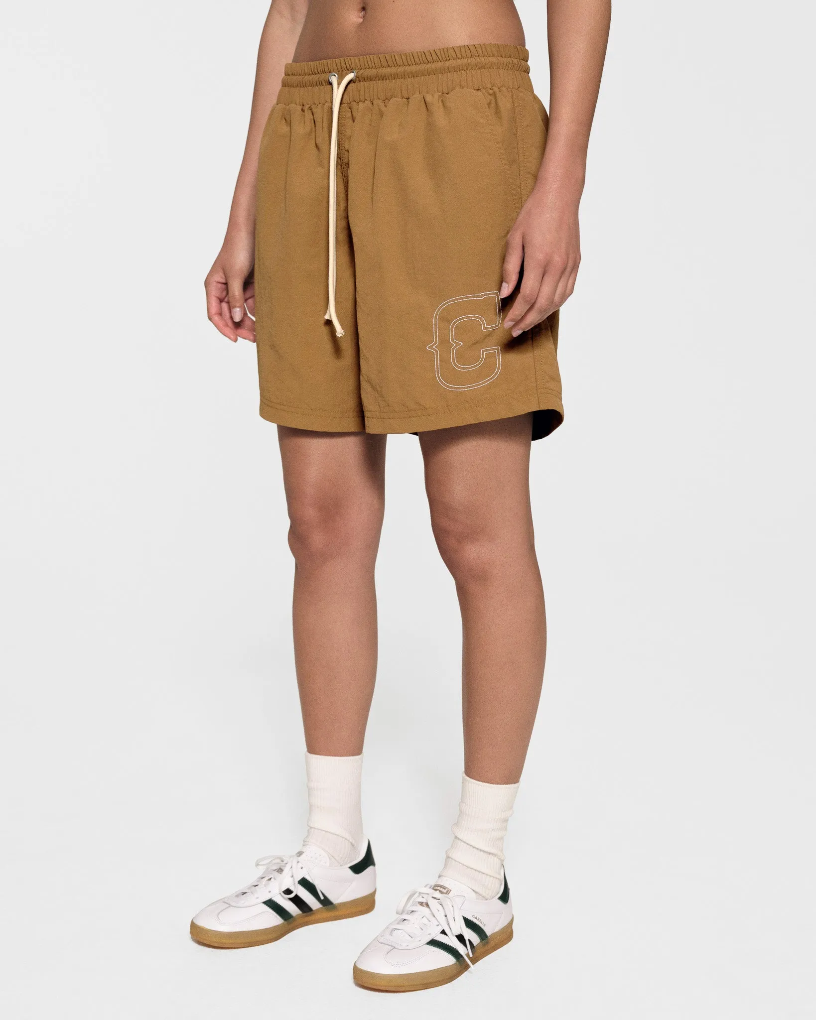 Nylon Championship Shorts (Camel)