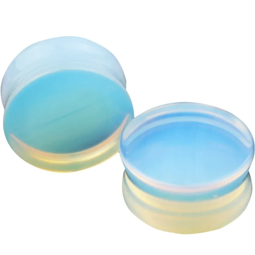 Opalite Stone Double Flare Plugs