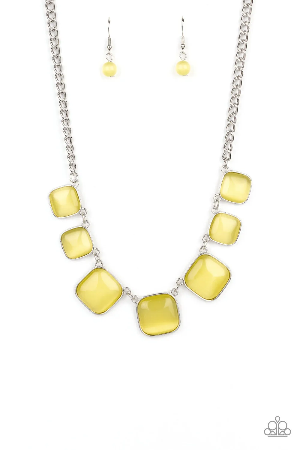 Paparazzi Aura Allure - Yellow Necklace