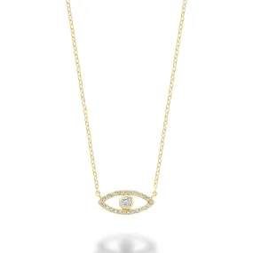 Pavé Evil Eye Necklace