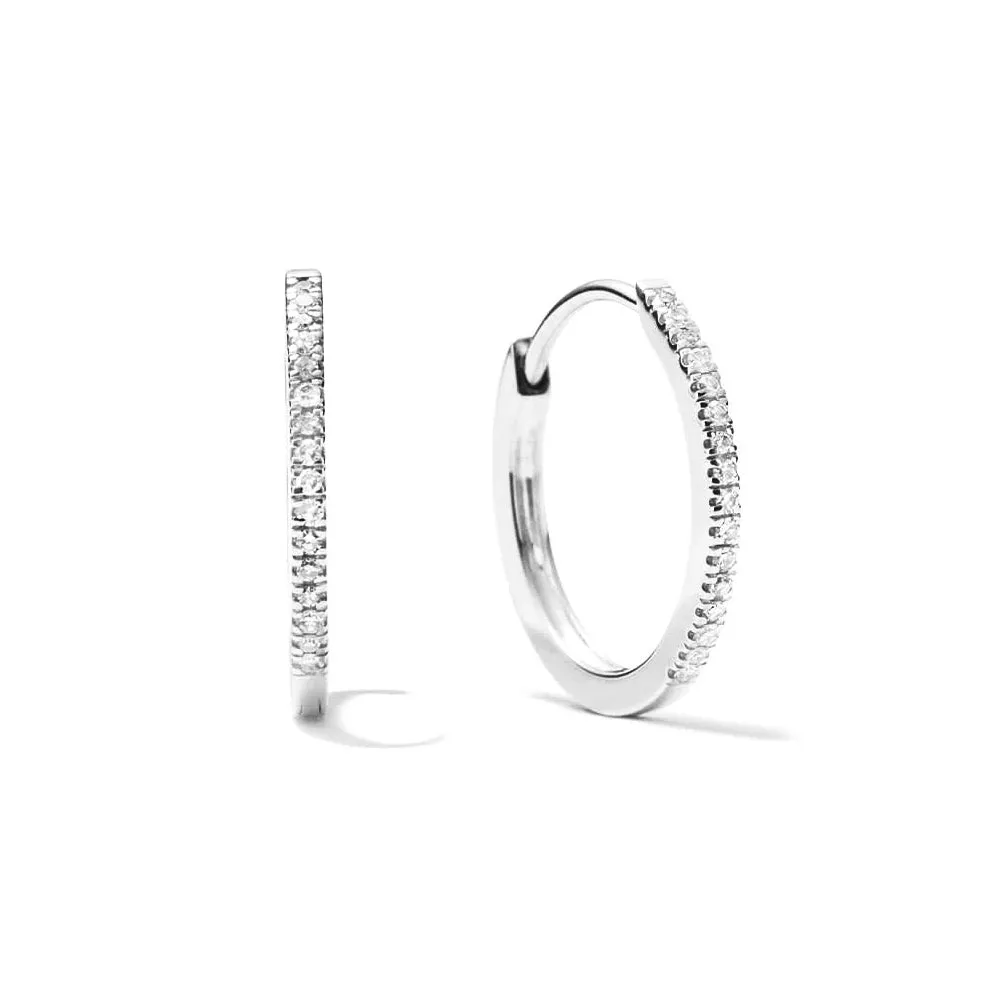 Pavé Lab Grown Diamond Large Hoop Earrings