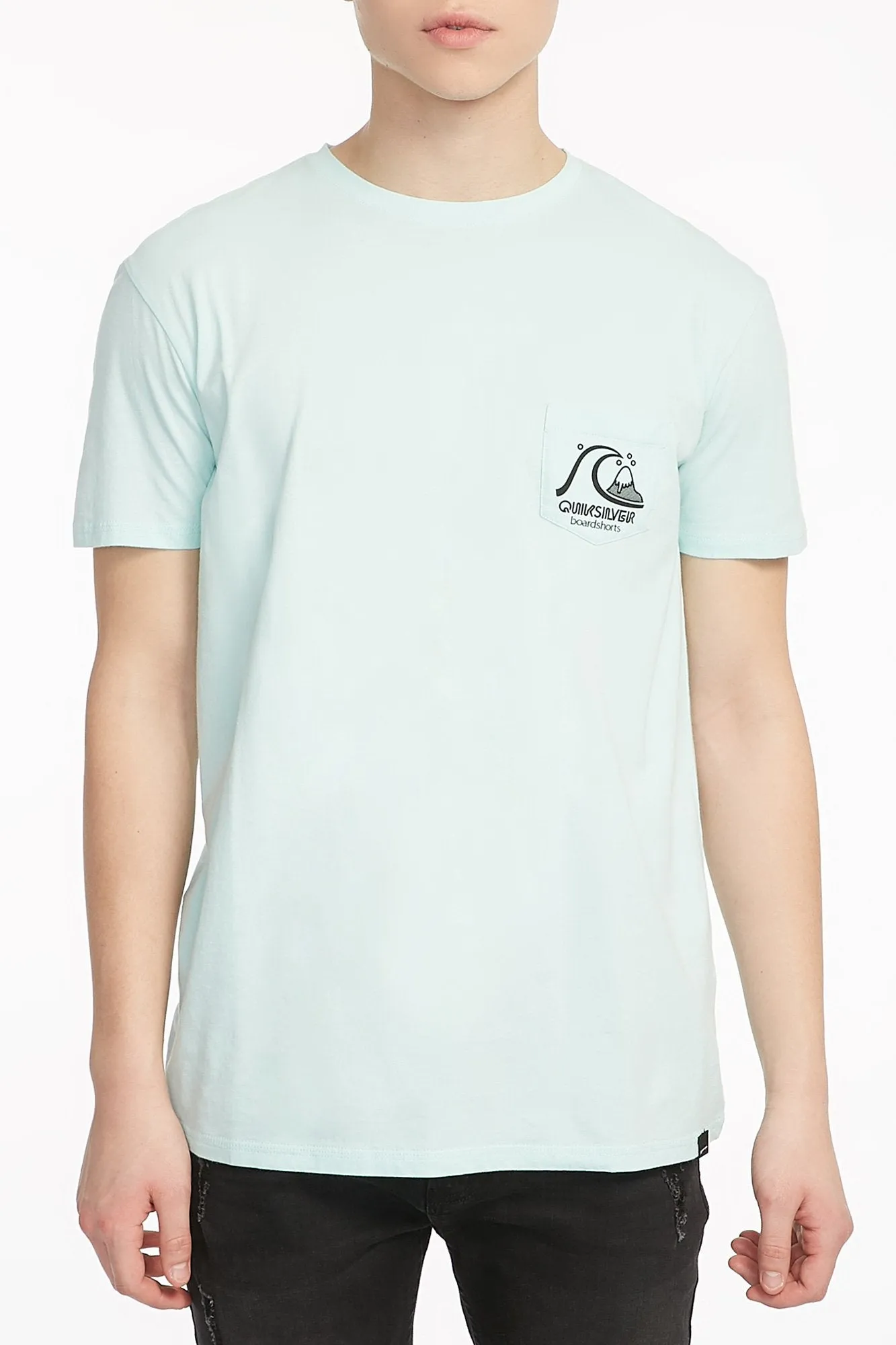 Quiksilver Guys Light Blue Pocket Short Sleeve Tee