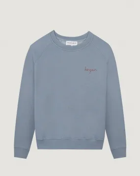 "Bonjour" lavy sweatshirt