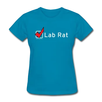 "Lab Rat, Check" - Women's T-Shirt