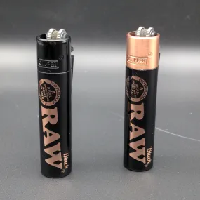 RAW x Clipper Full Metal Lighter | Black/Rose Gold