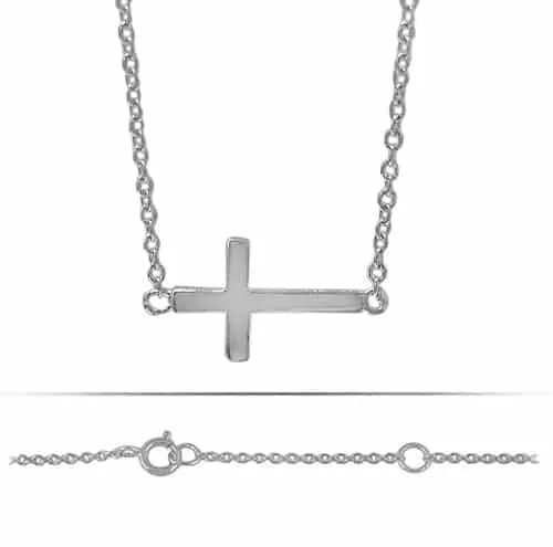 Real silver cross necklace