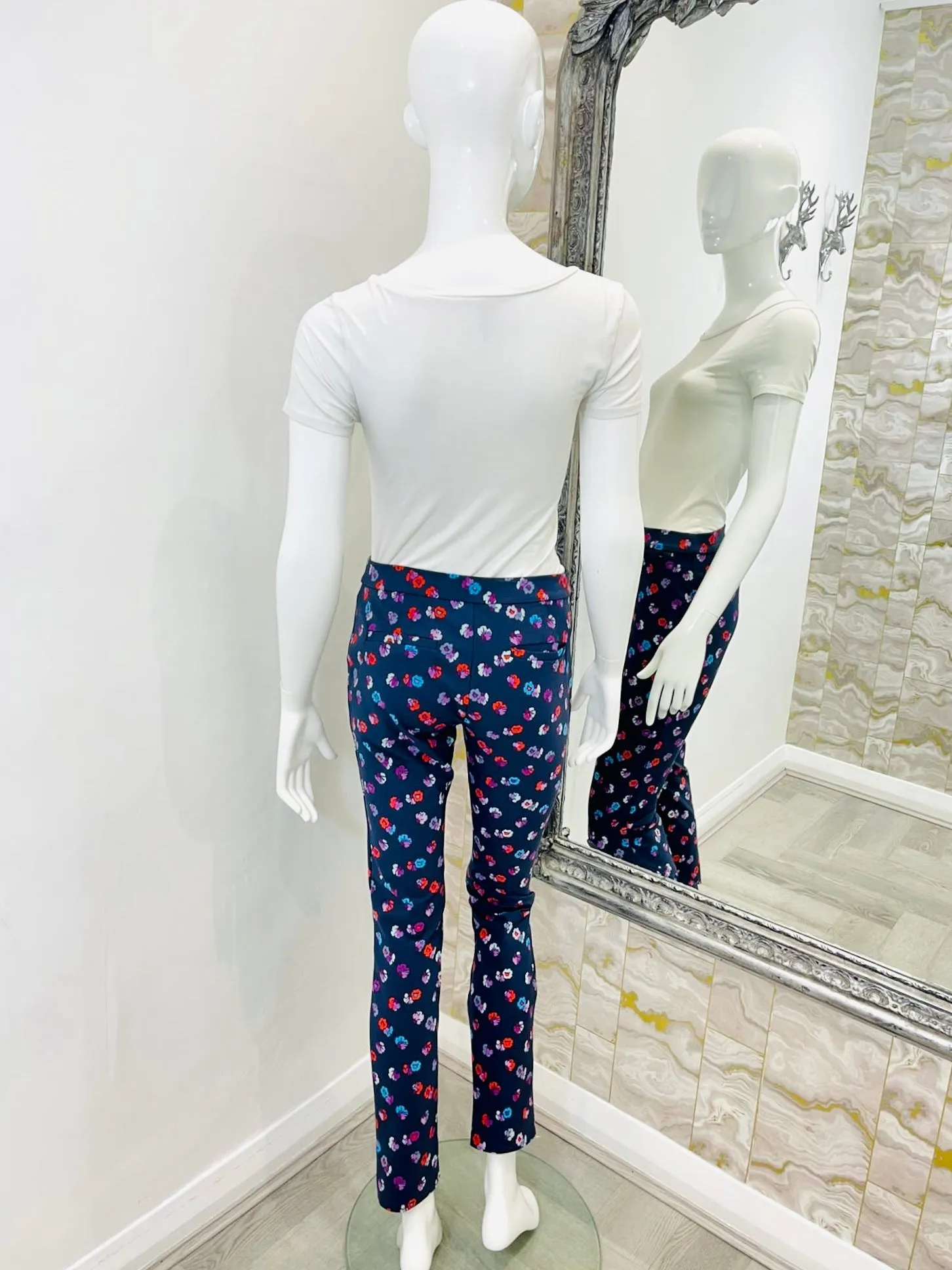 Rebecca Taylor Cropped Floral Trousers. Size 4US