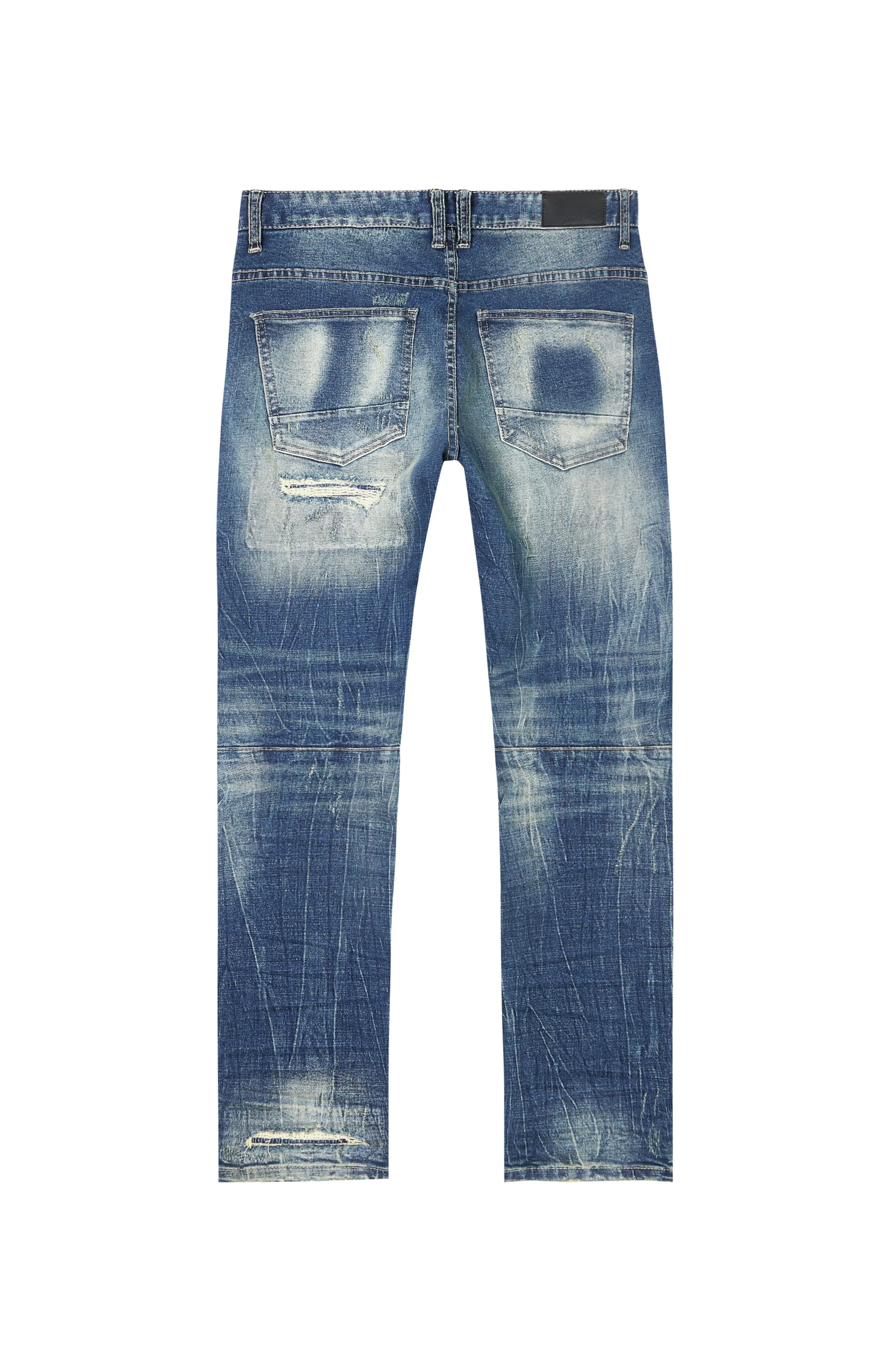 Rip & Repair Super Skinny Denim Jeans - Westport Blue