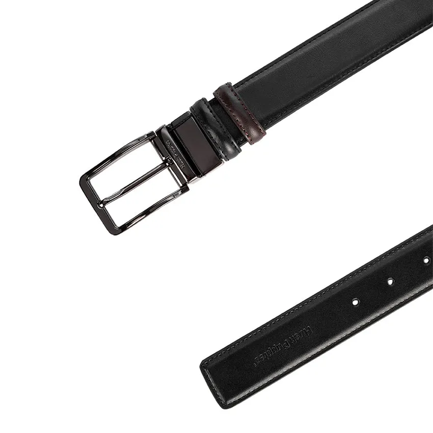 Robbin Pin Clip Reversible Men's Belt - Black & Dark Brown