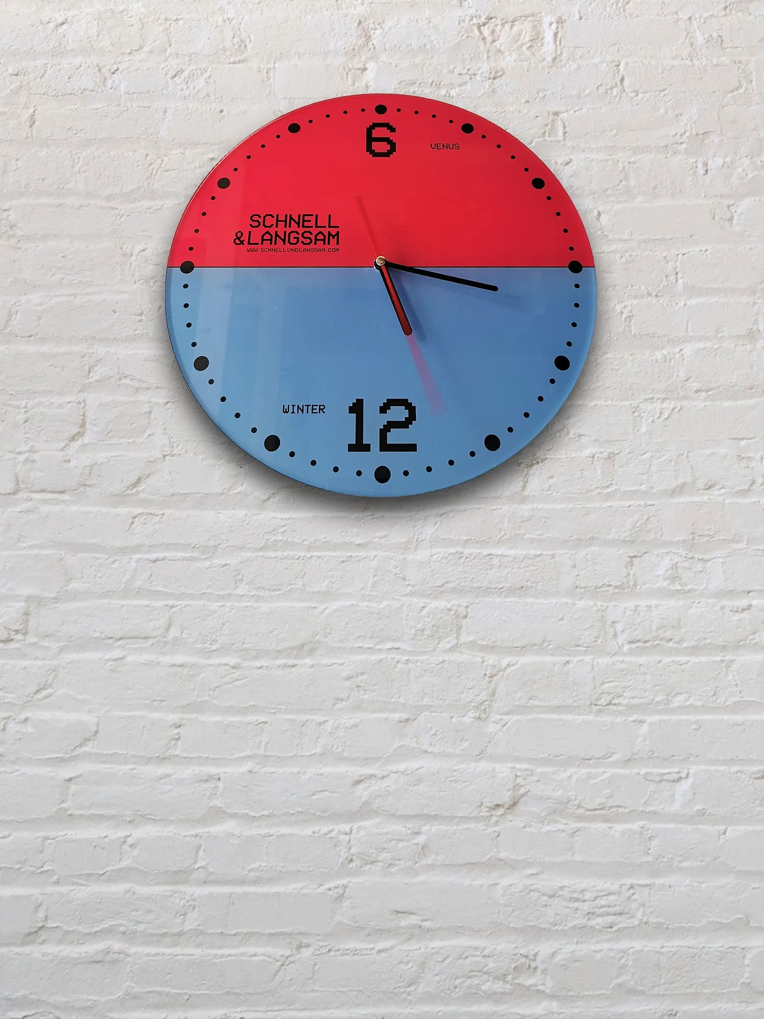 Schnell & Langsam ― Wanduhr Acrylglas Ø 30 cm / Acrylic Glas Wall Clock