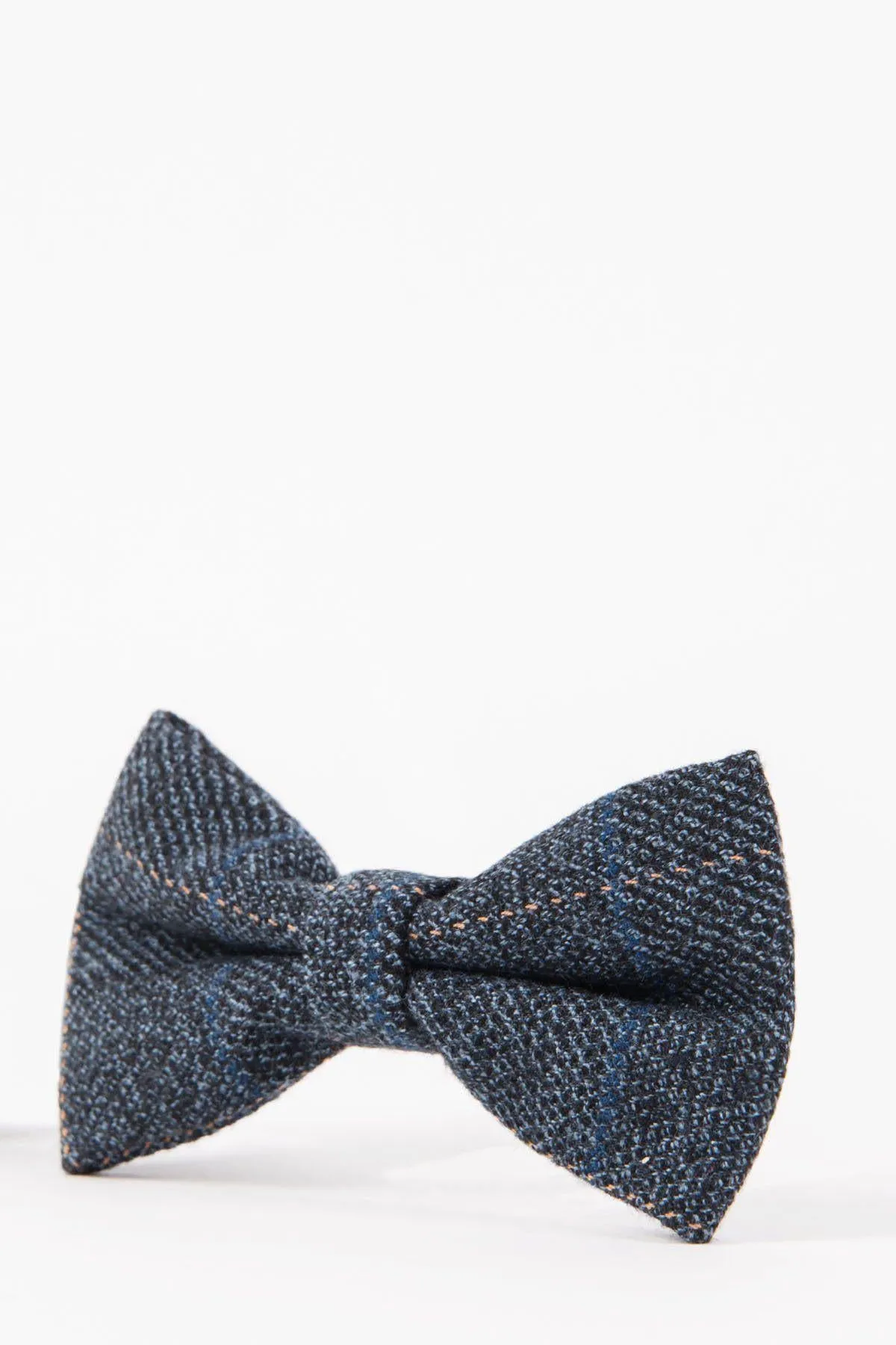 SCOTT - Blue Check Tweed Bow Tie