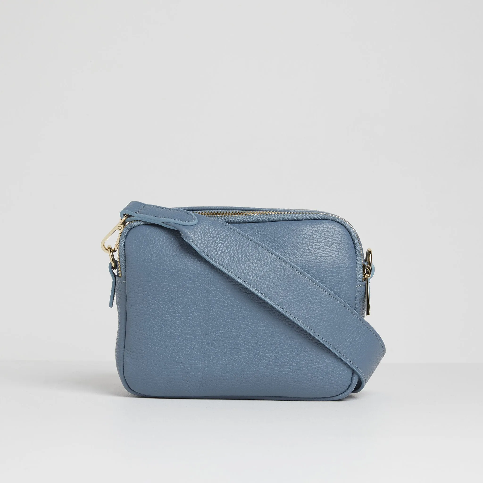 Sienna Crossbody Bag in Denim Blue with Blue Aztec Strap