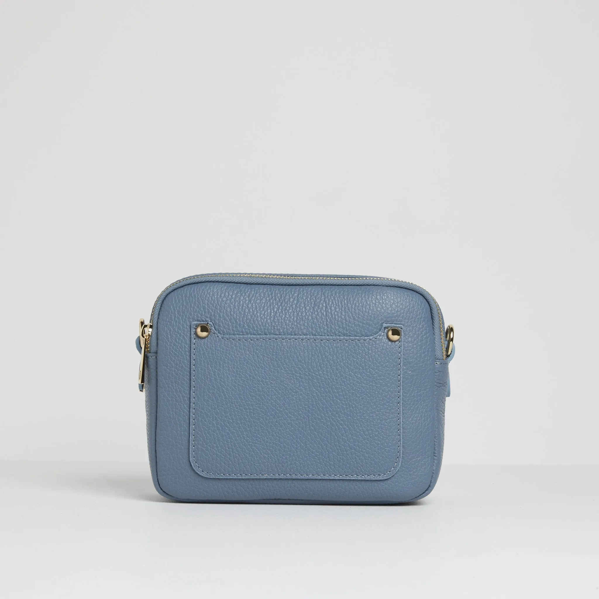 Sienna Crossbody Bag in Denim Blue with Blue Aztec Strap