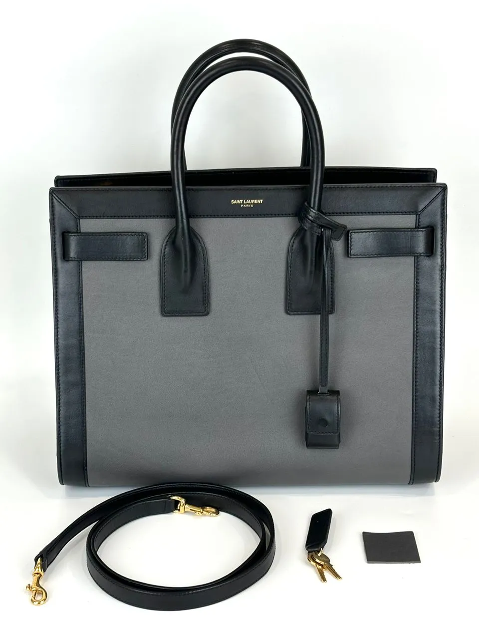 Small Classic Sac De Jour Bag Grey/Black