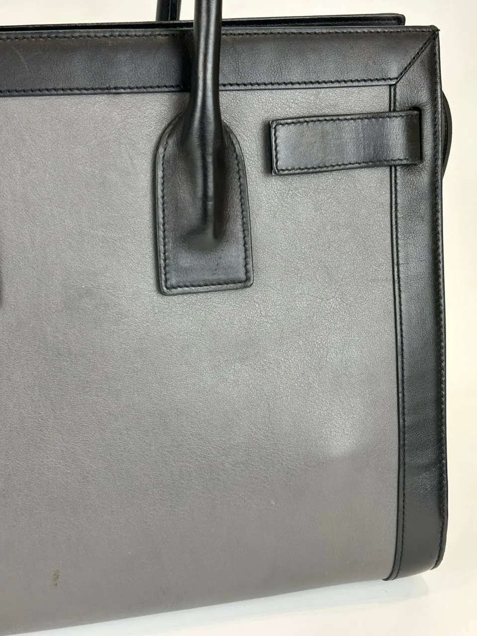 Small Classic Sac De Jour Bag Grey/Black