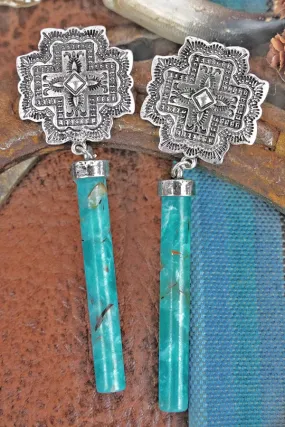 Spirit Falls aztec turquoise Earrings