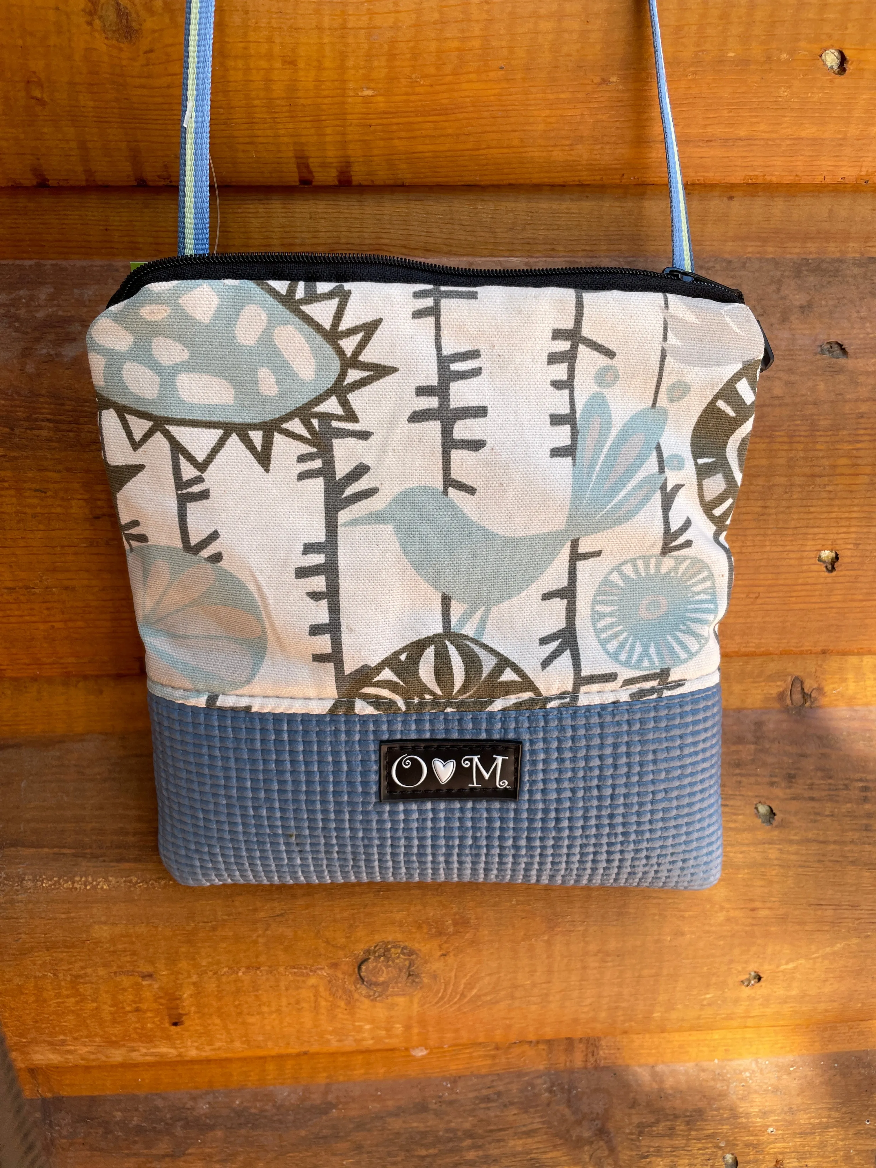 Stella Blue Purse -Bird Print Fabric