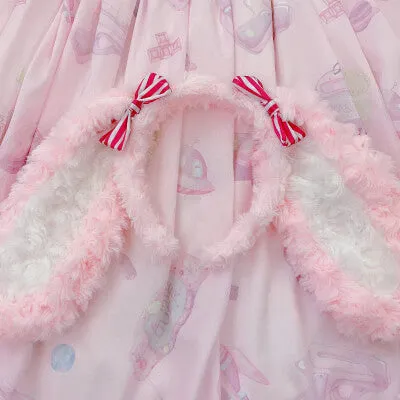 SWEET PINK BUNNY EARS BOW HEADBAND BY62903