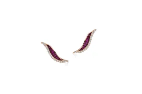 Talay Wave 19 Ruby Stud Earrings