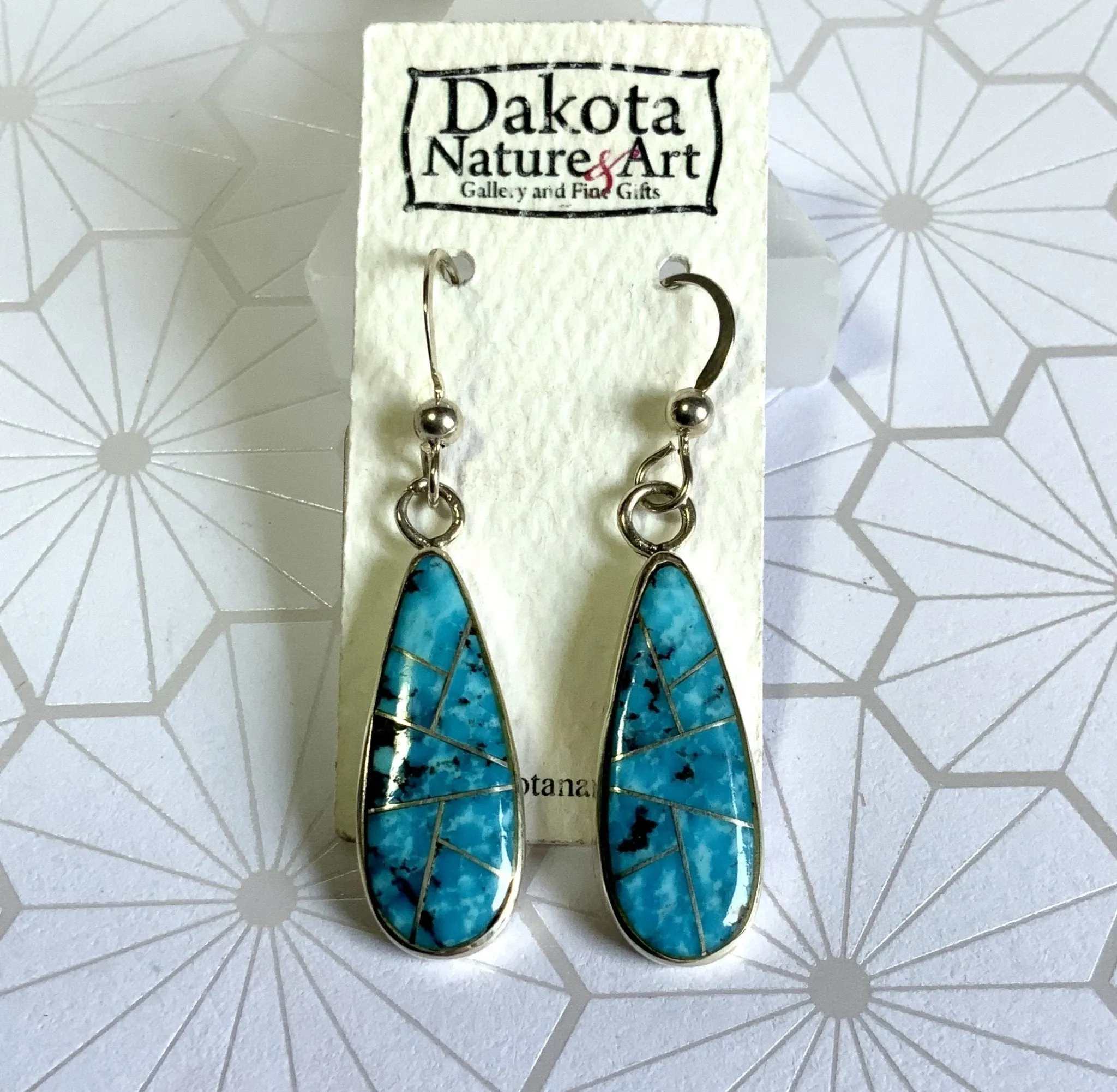 The Right Shade Kingman Turquoise Inlay Earrings