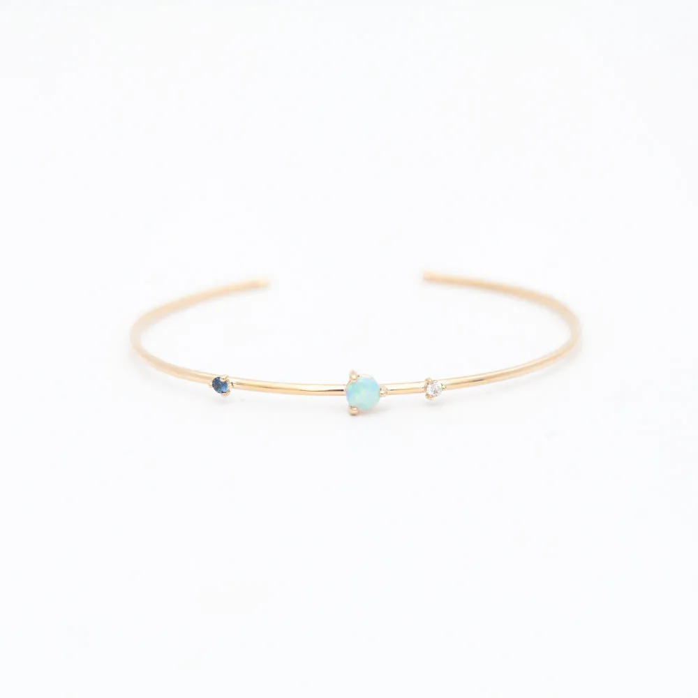 Three Stone Opal Cuff