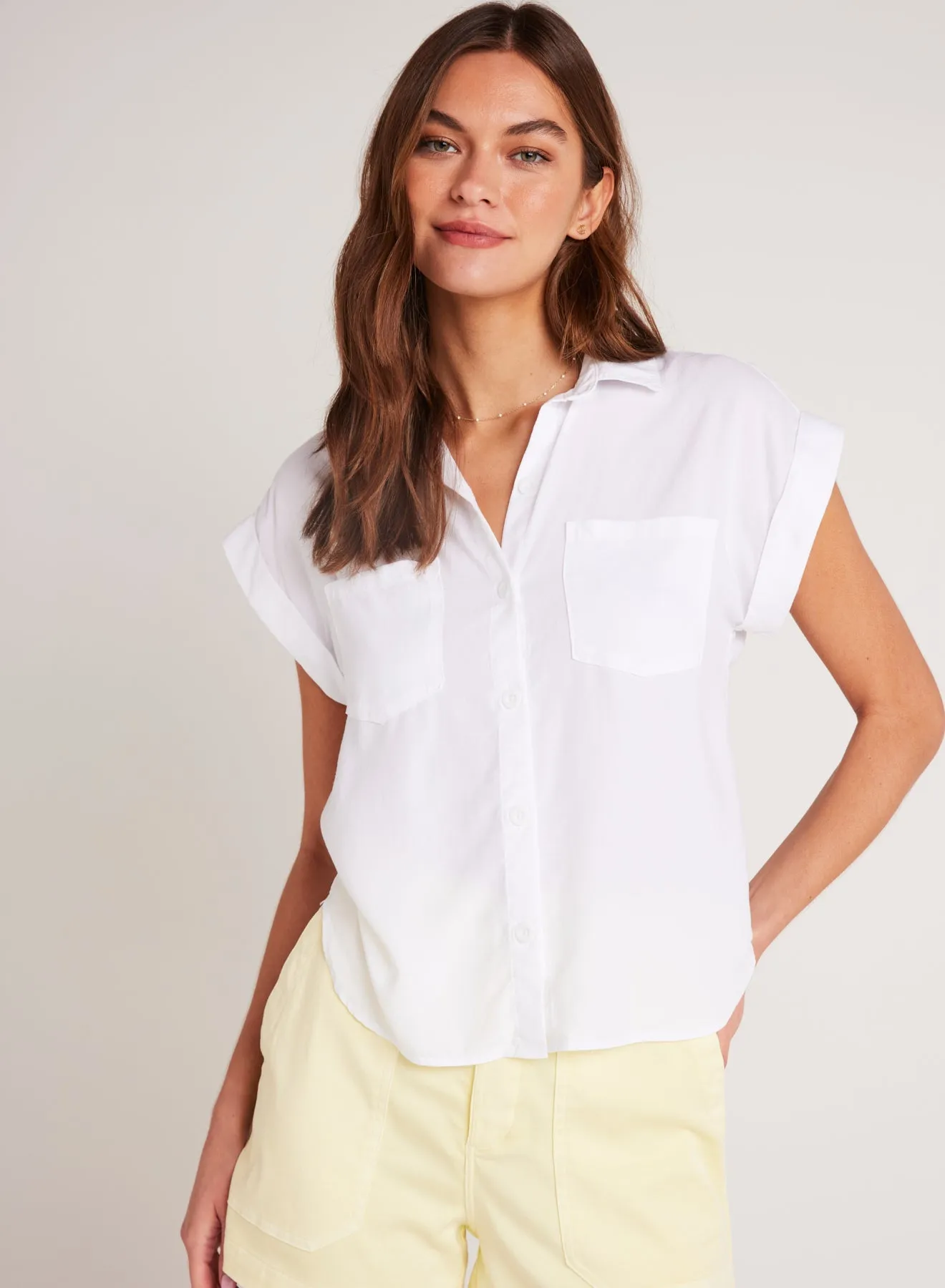 Two Pocket Short Sleeve Shirt - White