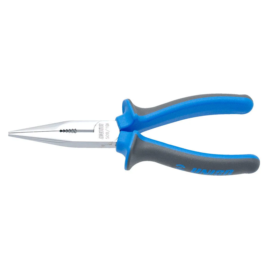 Unior Long Nose Pliers With Side Cutter And Pipe Grip - Straight