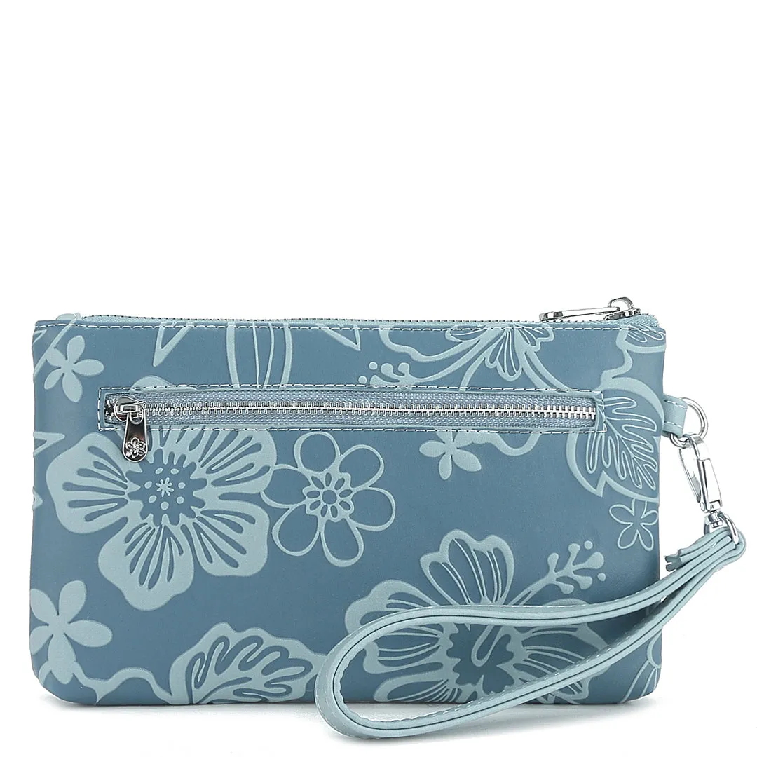 Wristlet Melody Cherry Blossom Embossed Blue