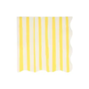 Yellow Stripe Napkins - 2 Sizes